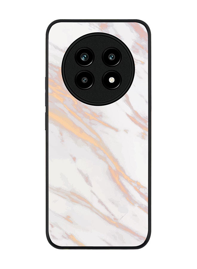 For Realme 13 Pro / 13 Pro+ Case,Slim fit Camera Protection, Shockproof Thin Phone cover  - Marble Print Gold Grey